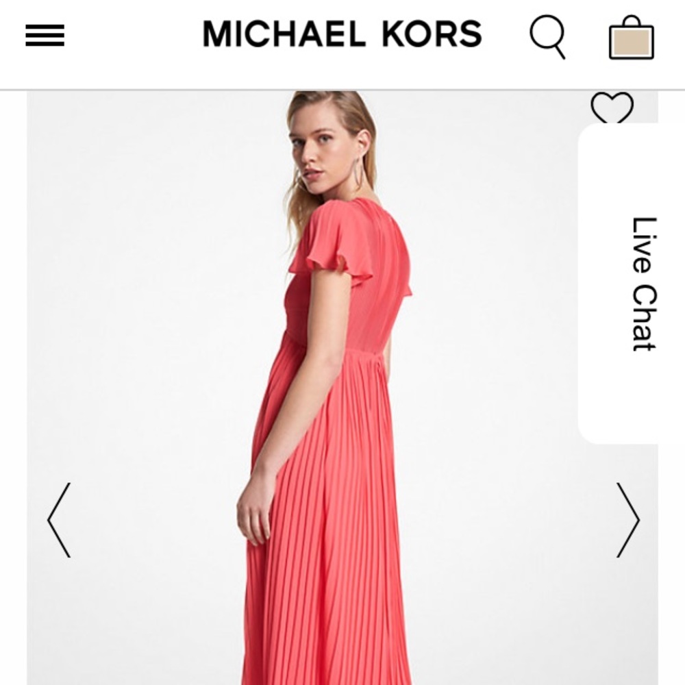 Michael Kors pleaded dress in geranium Color